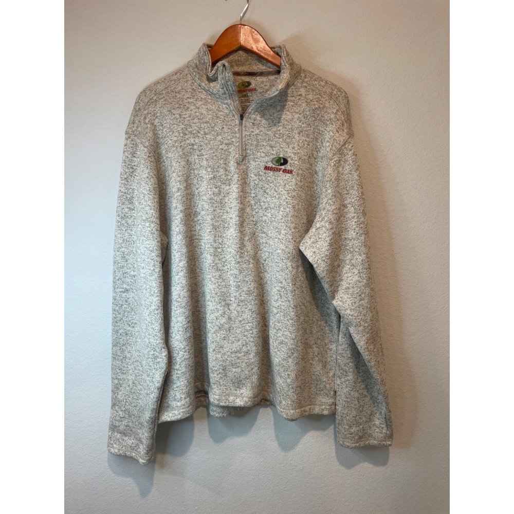 Mossy Oak Gray 1/4 Zip Sweatshirt